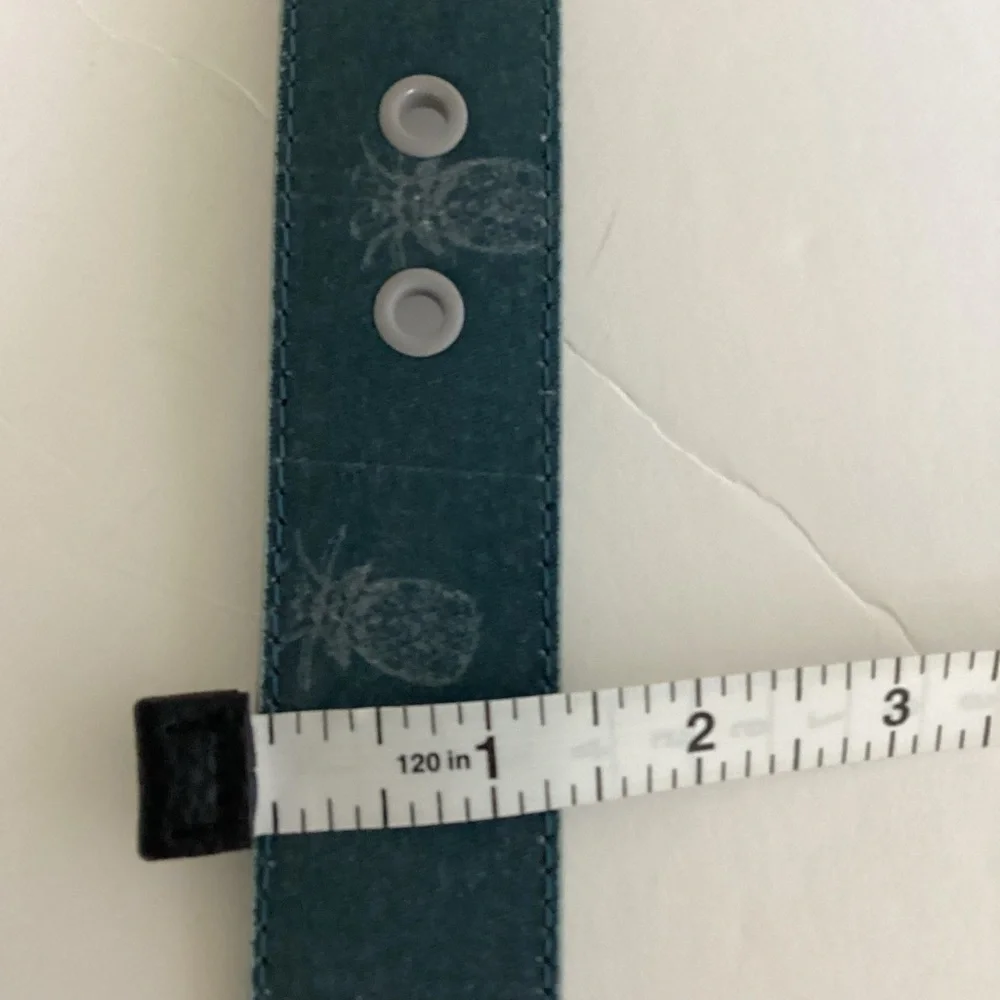 Travis Mathew Cuater Golf Belt Speck Stretch Pineapple Blue Size M/L